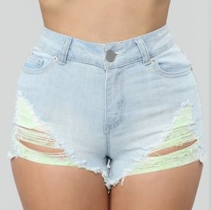 🌡High Rise Distressed Shorts